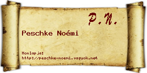 Peschke Noémi névjegykártya